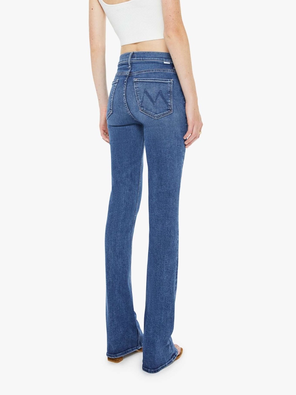 MOTHER Runaway Mid Rise Jeans Flare Slim New Size 29 Prized Possession Denim - Picture 2 of 16